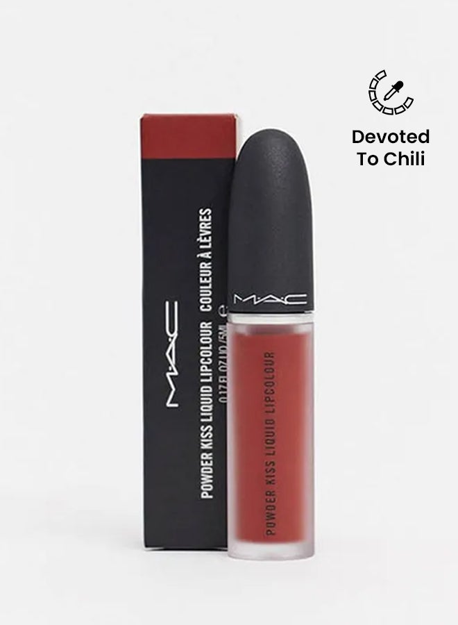 M.A.C Powder Kiss Liquid No.Devoted To Chili Red