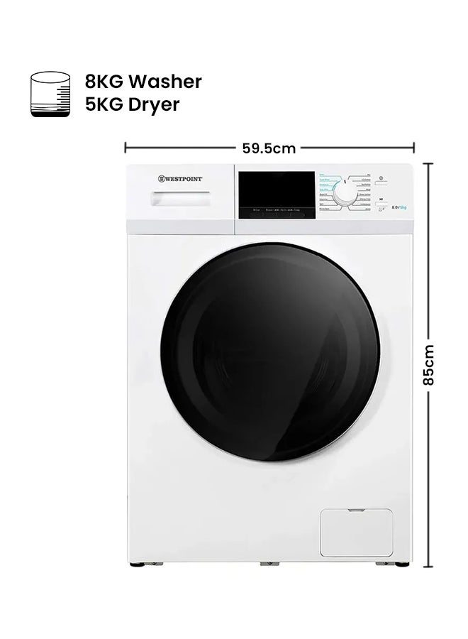 WESTPOINT - Front Load Washer 8 Kg And Dryer WDMT-81420E White - Image 1