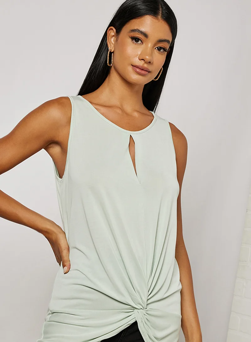 FOREVER 21 Knit Round Neck Blouse Mint