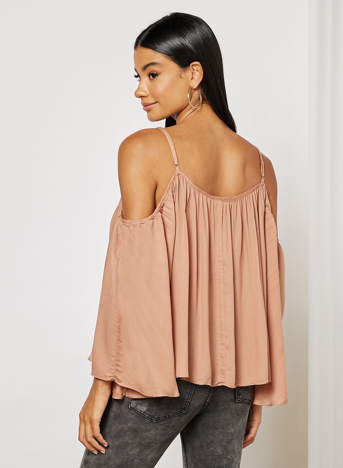 forever 21 woven top off shoulder
