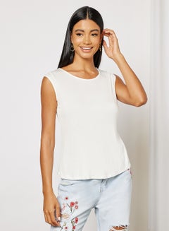 FOREVER 21 Cut-Out Knotted Back Top White  - Image 2