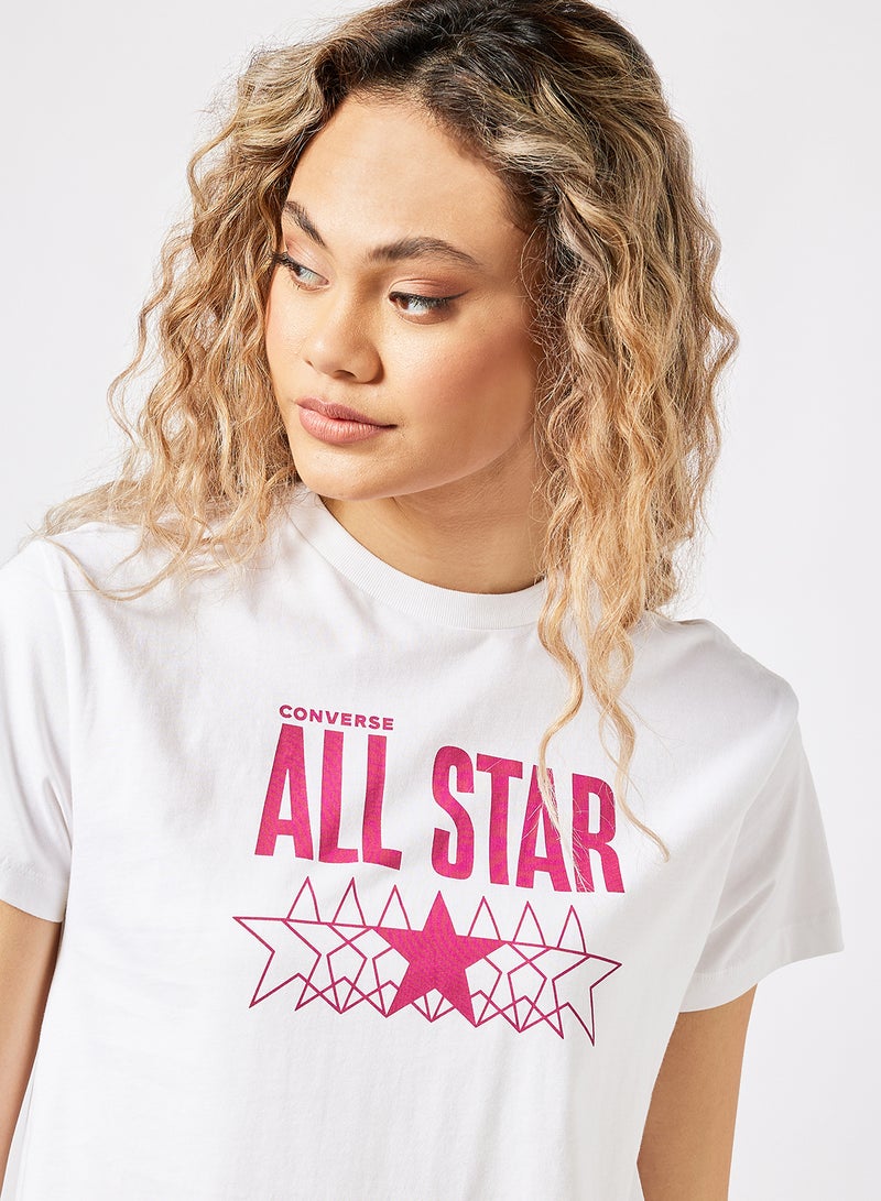 CONVERSE All Star Relaxed Fit T-Shirt White - Image 4