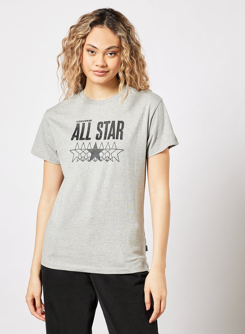 CONVERSE All Star Relaxed Fit T-Shirt Grey - Image 1