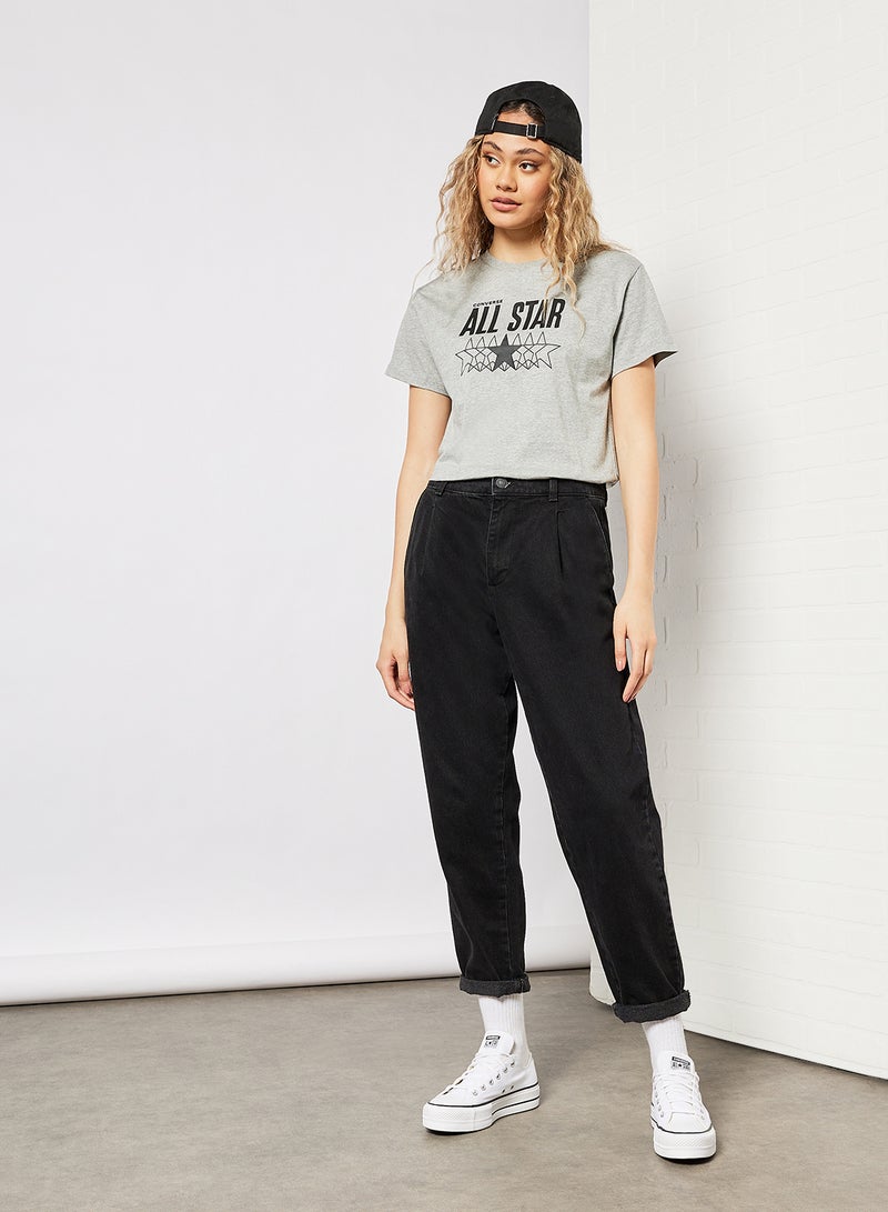 CONVERSE All Star Relaxed Fit T-Shirt Grey - Image 3