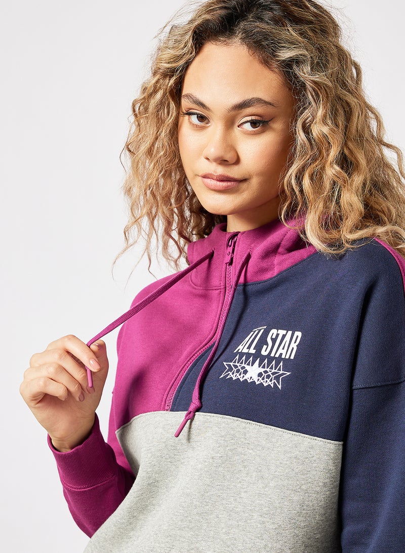 CONVERSE - All-Star Cropped Hoodie Multicolour - Image 1