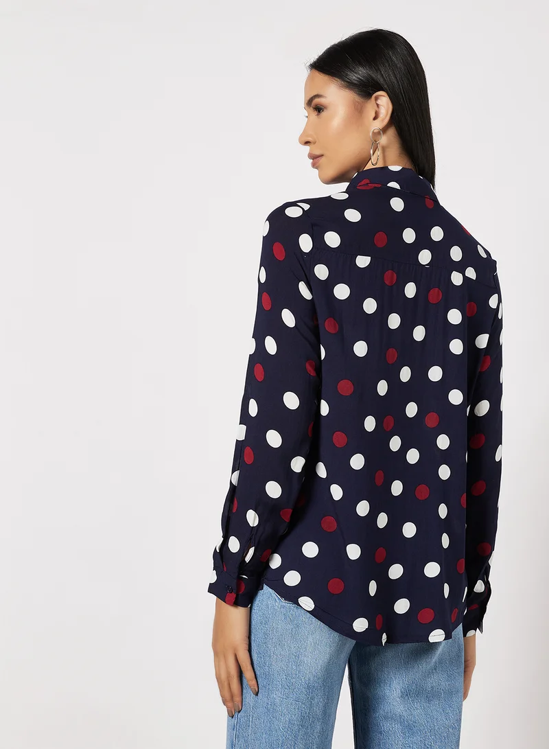 BRAVE SOUL Polka Dot Shirt