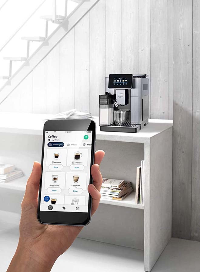 De'Longhi PrimaDonna Soul Automatic Coffee Maker 2.2 L 1450.0 W ECAM610.75 Silver/Black  - Image 4