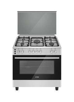 AFTRON 5 Burner Gas Cooker With Oven 90x60 AFGR9075CFSD Black / Silver 