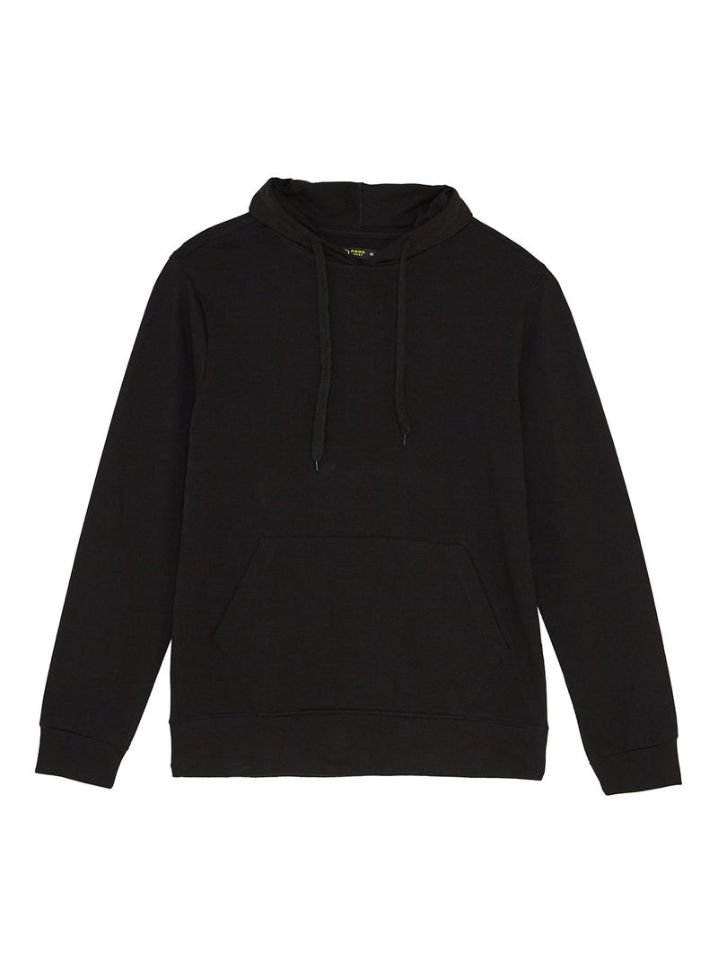 Noon East Men's Pack Of 2 Hoodies - 100% Fench Terry Cotton With Side Pockets And Zipper, Biowashed Fabric For Soft Handfeel Jet Black / White - Image 3
