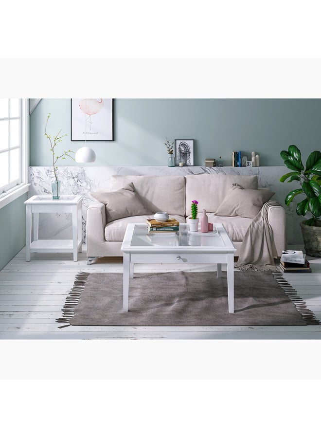 Lawrence End Table White 57x60x40cm
