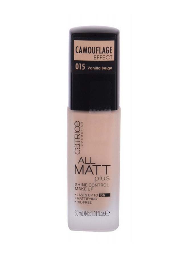Catrice - All Matt Plus Shine Control Make Up 015 Vanilla Beige - Image 1