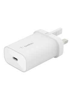 belkin 25W Power Delivery USB C PPS Wall Charger with Included USB C to Lightning MFi Cable, USB Type C PD Power Adapter PPS enabled fast charger for iPhone 14/14 Plus, 13, 12, Pro, Pro Max, Mini, and More White  - Image 2