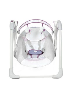 Mastela Deluxe Portable Baby Swing Automatic For Newborn To Toddler With Music And Lying Position  - White  - Image 1