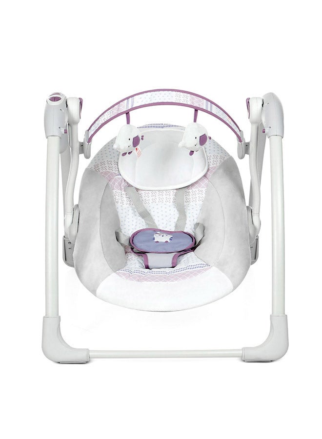 Mastela - Deluxe Portable Baby Swing Automatic For Newborn To Toddler With Music And Lying Position  - White - Image 1