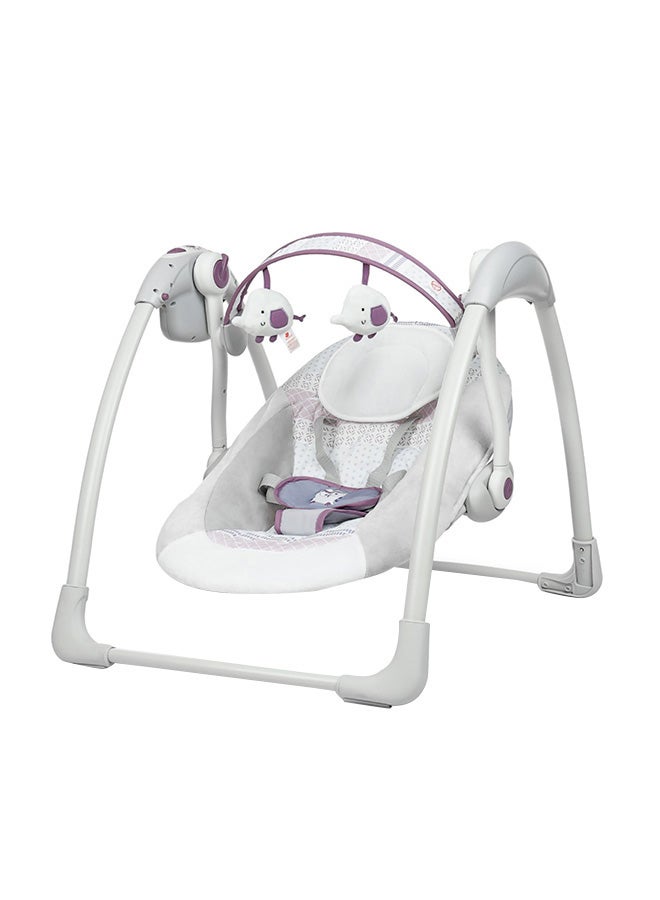 Mastela - Deluxe Portable Baby Swing Automatic For Newborn To Toddler With Music And Lying Position  - White - Image 1