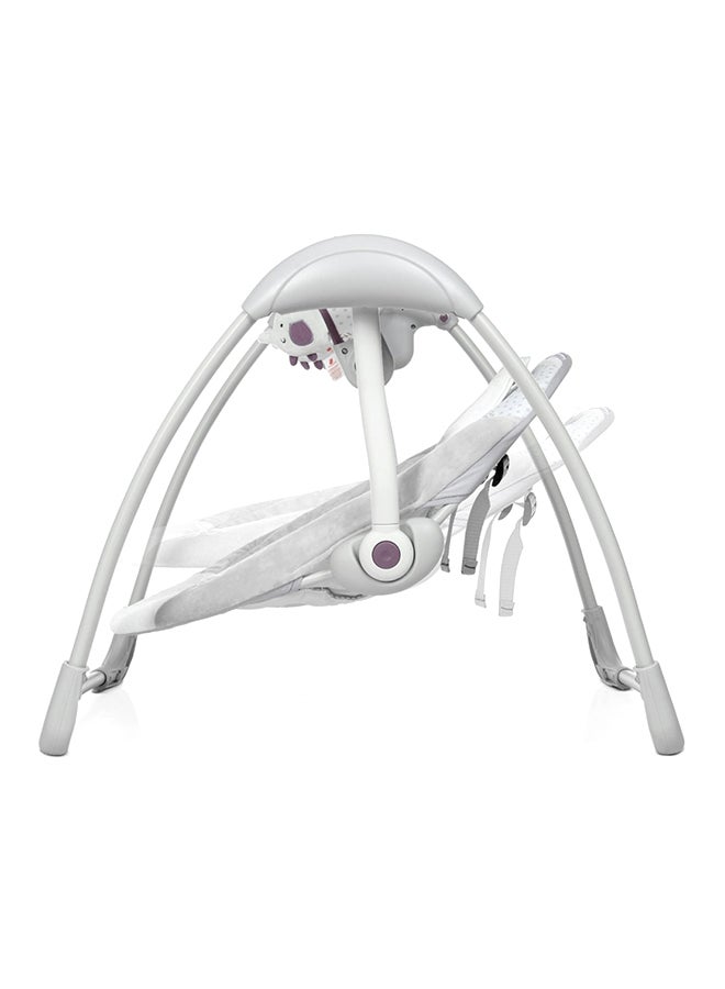 Mastela - Deluxe Portable Baby Swing Automatic For Newborn To Toddler With Music And Lying Position  - White - Image 1
