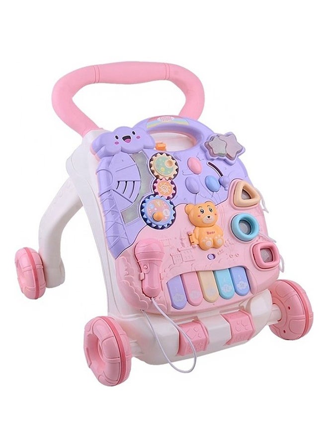 ليتل أنجل مشاية أطفال سيت تو ستاند، وحدة ألعاب وأنشطة للأطفال مع طاولة موسيقية ممتعة للأطفال حديثي المشي، مزودة بإضاءة وأصوات، لتعلم المشي للأعمار من 9 و12 و18 شهر وعمر سنة وسنتان والرضع للأولاد والبنات - لون وردي - Image 3