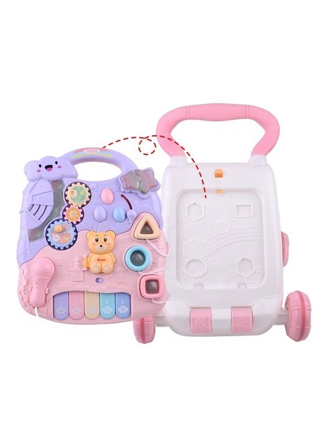 ليتل أنجل مشاية أطفال سيت تو ستاند، وحدة ألعاب وأنشطة للأطفال مع طاولة موسيقية ممتعة للأطفال حديثي المشي، مزودة بإضاءة وأصوات، لتعلم المشي للأعمار من 9 و12 و18 شهر وعمر سنة وسنتان والرضع للأولاد والبنات - لون وردي - Image 4