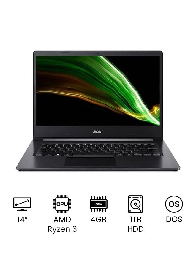Aspire 3 A314-22-R943 Laptop With 14-Inch HD Display, AMD Ryzen 3-3250U Processor/4GB RAM/1TB HDD/DOS(Without windows)/AMD Radeon Graphics English/Arabic Charcoal Black - v1650638258/N52155869A_1