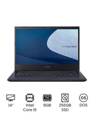 Expertbook P2451FA-EB3151 Laptop With 14-Inch FHD Display, Core i5 Processor/8GB RAM/256GB SSD M.2/DOS(Without Windows)/Intel UHD Graphics Card English/Arabic Black - v1650641686/N52750429A_1
