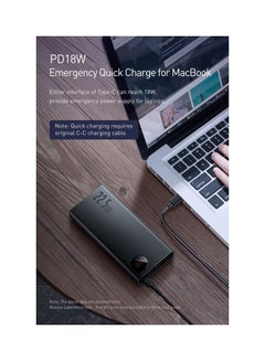 Baseus 20000 mAh 20000mAh Type-C PD Portable Charger with LED Display,22.5W Adaman Series 3 USB Port External Battery Pack Compatible for Switch, iPhone 13/12/11/iPad, Galaxy S21/S20/S10 and More Black  - Image 3