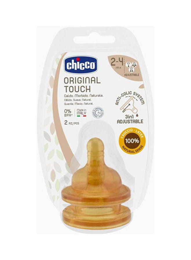 Chicco Original Teat Touch Slow Flow 2-4M  - Image 1