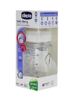 Chicco Baby Bottle And Glass Wellbeing Silicon + 0Mesi  - Image 2