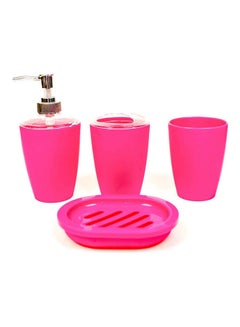 Generic Acrylic Bathroom Accessories Set 1 Pink 