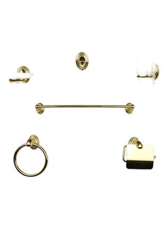 Generic Bathroom Accessories Set Gold 