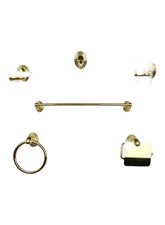 Bathroom Accessories Set Gold 