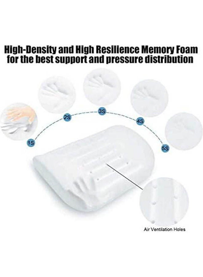 Foam Lumbar Cushion With Adjustable Strap combination Black 32x34x12cm  - Image 2