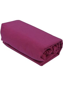 ماركة غير محددة Elasticized Bed Sheet Cotton Fuchsia 120 × 200cm 
