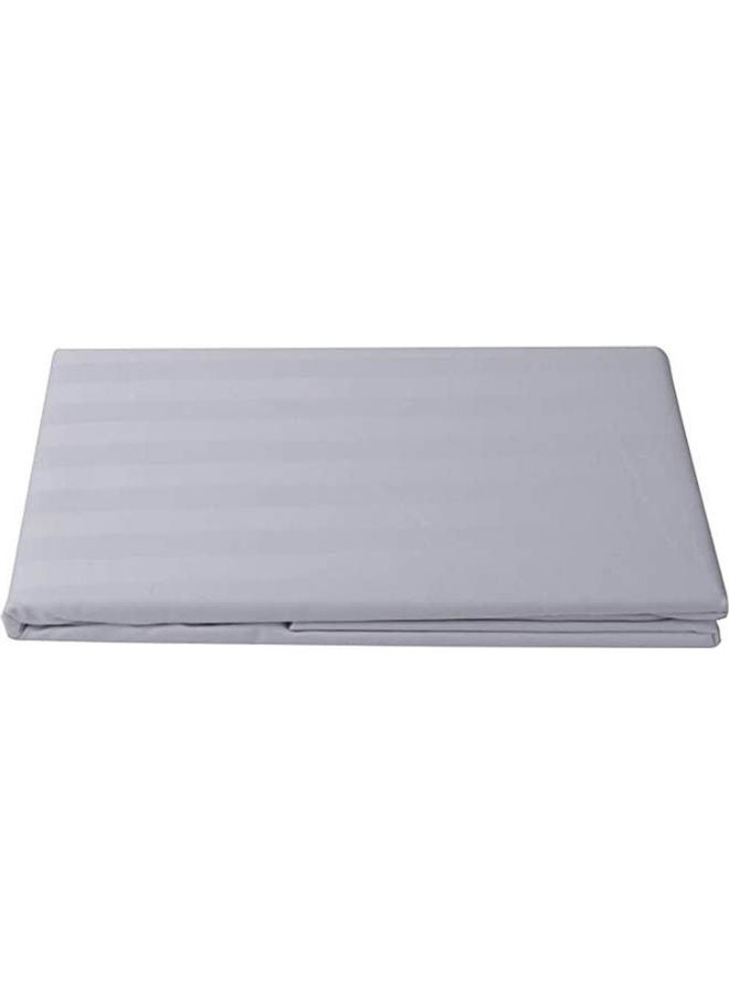 Bed Sheet  Satin Stripe Combination White