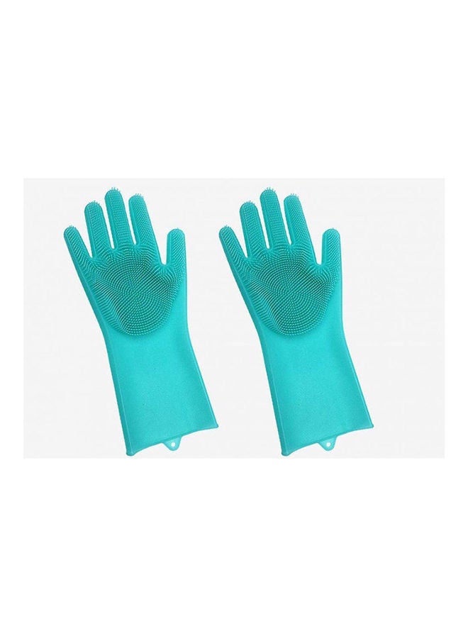Pair Silicone Gloves For Cleaning Floors Multicolour  - Image 2