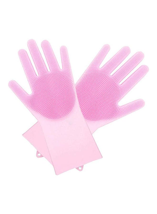 Cleaning Gloves Magic Silicone Dish Washing Gloves Pink 