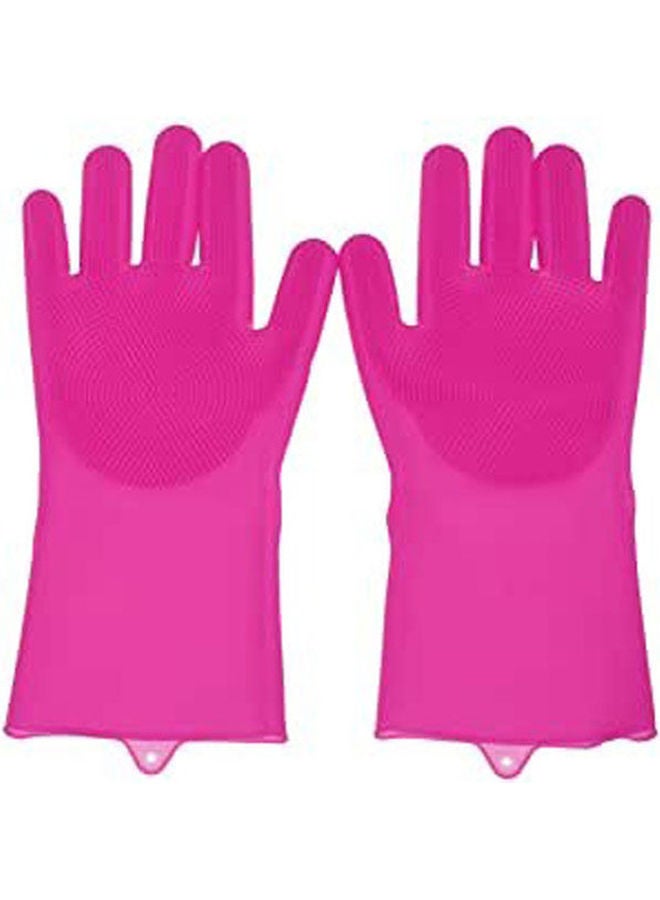 Silicon Kitchen Gloves Pink 