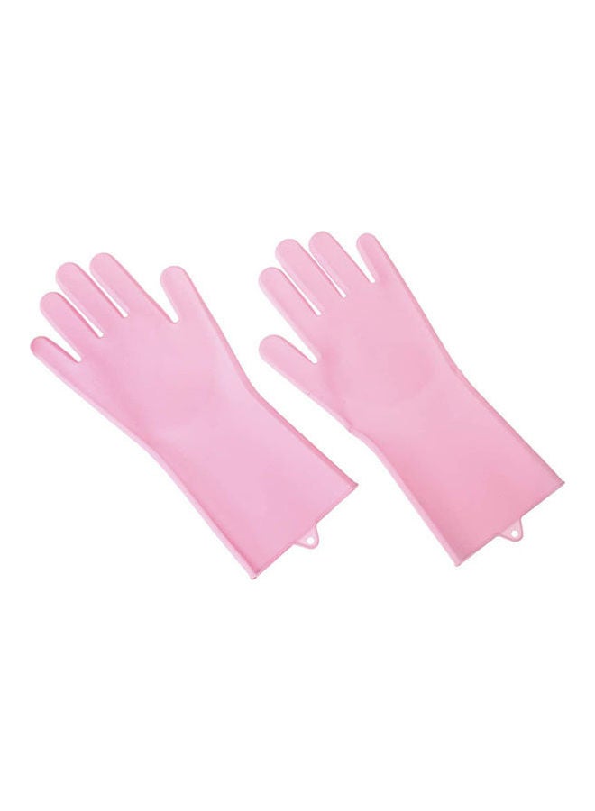 Silicon Kitchen Gloves Pink  - Image 2