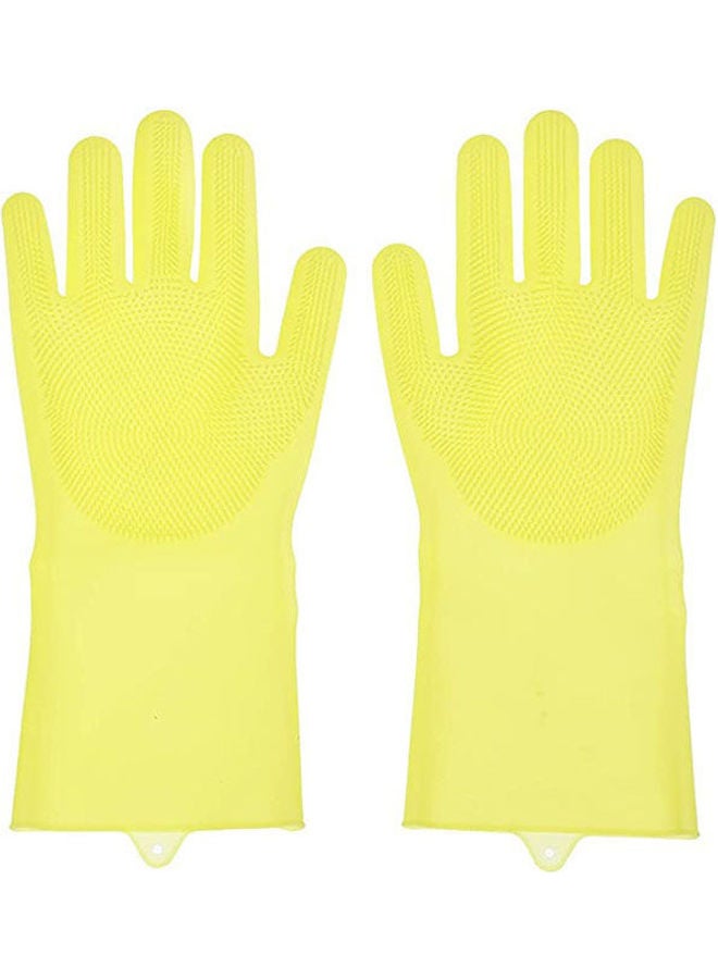 Silicon Kitchen Gloves Yellow 