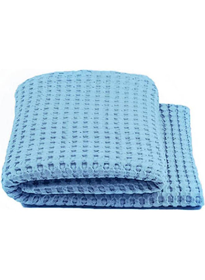 Solid Double Bedspread combination Light Blue