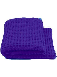 Solid Double Bedspread combination Blue