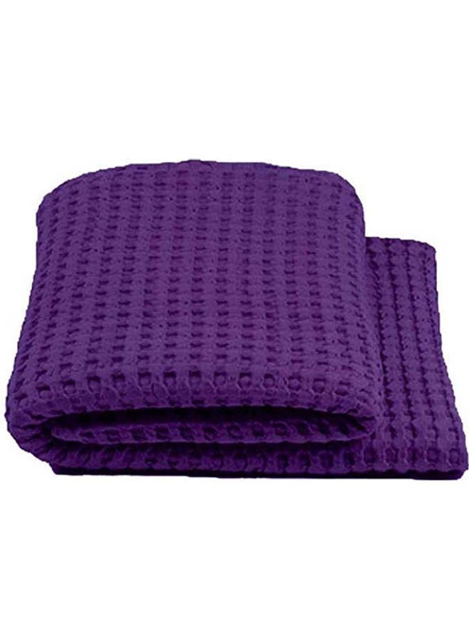Solid Double Bedspread combination Purple
