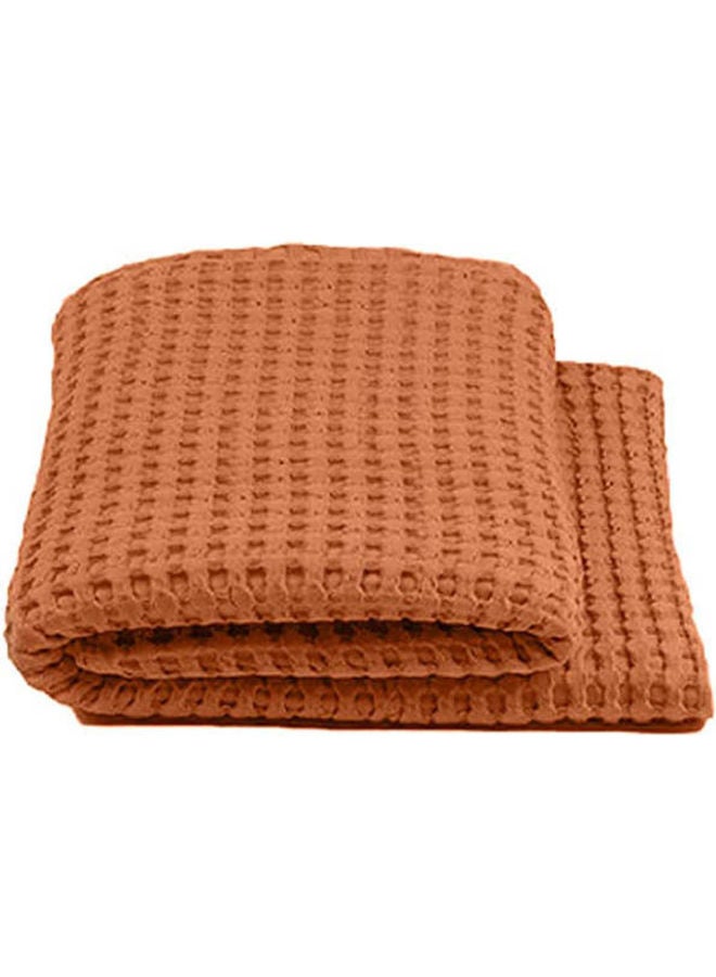 Solid Double Bedspread combination Orange