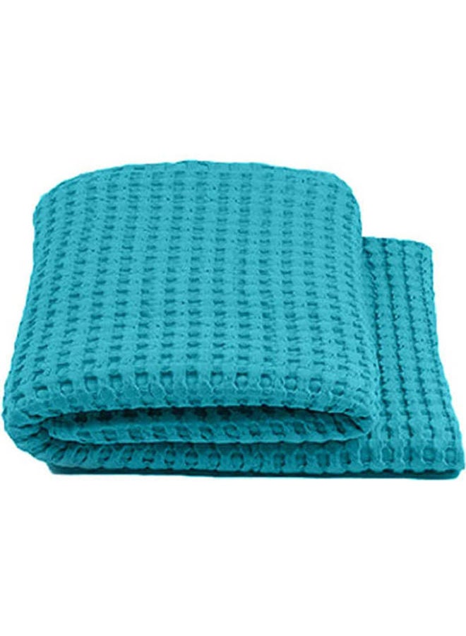 Solid Double Bedspread combination Light Blue