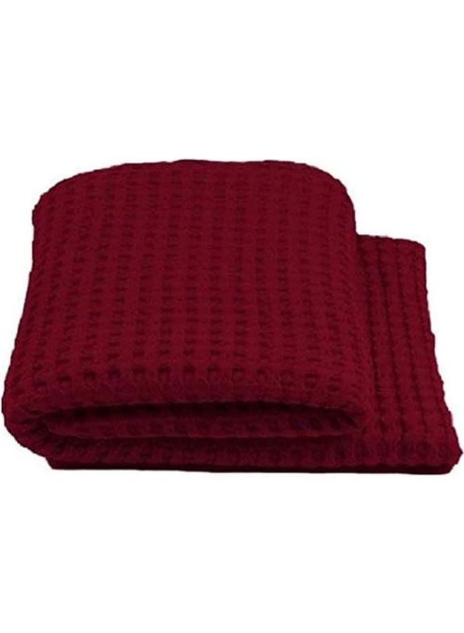 Egyptian Cotton Solid Patten Bedspread cotton Dark Red