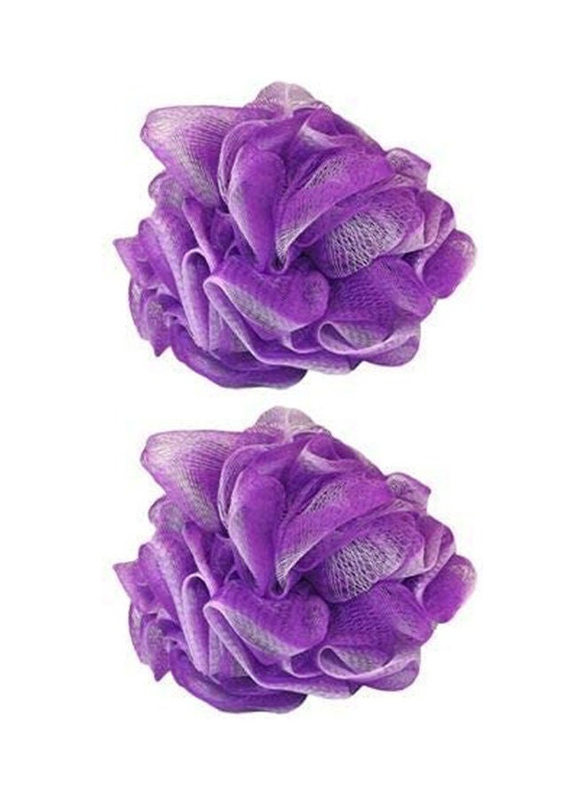 Set Of 2 Bathing Loofahs Purple
