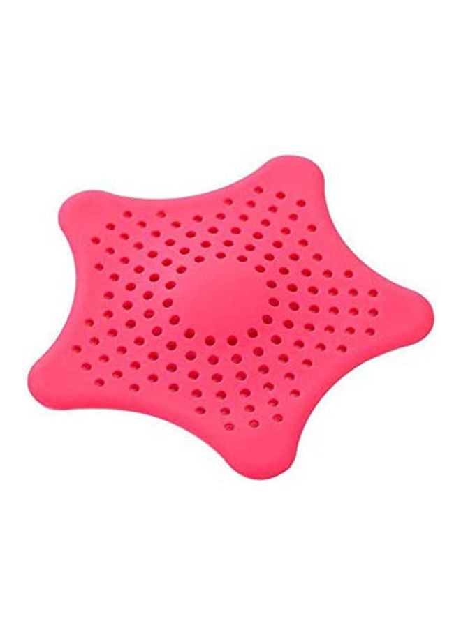 Creative Pentagram Kitchen Sink To Prevent Clogging Ground Drain Sewer Filtration Network Sea Star Silica Gel Floor Drain Red 