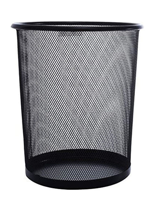 House - Home Acrylic Bathroom Waste Bin Black - Image 1