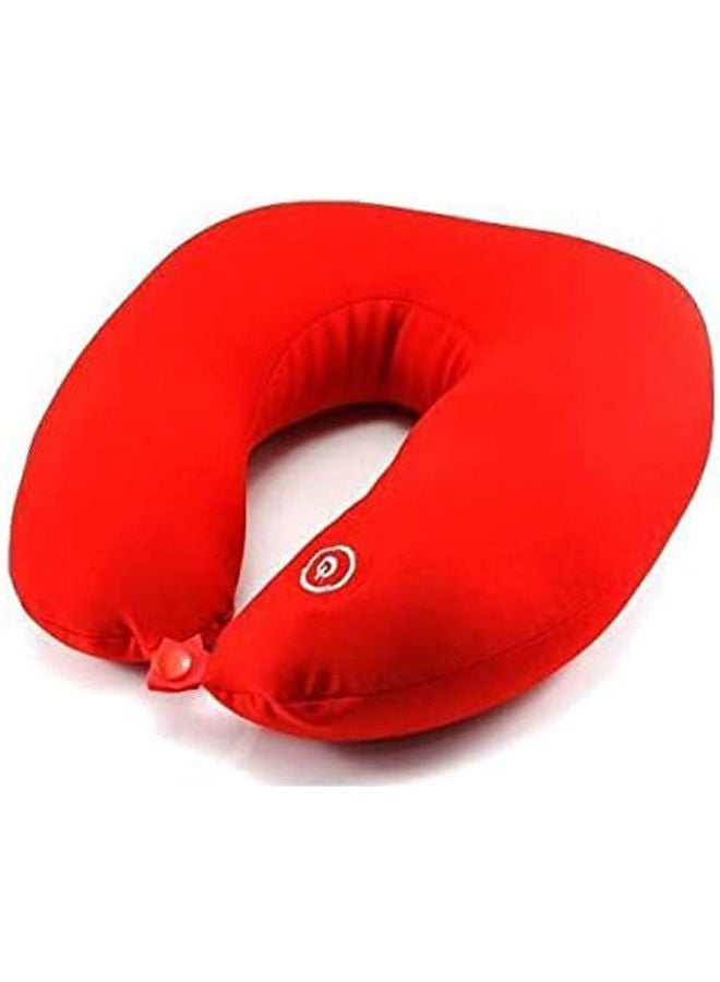 Vibrating Microbead Neck Massage Travel Pillow combination Red 