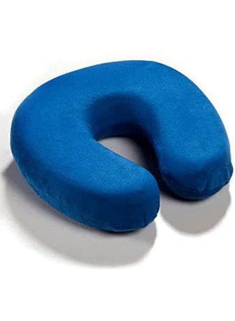 U Shape Memorable Foam Traveller's Pillow combination Blue