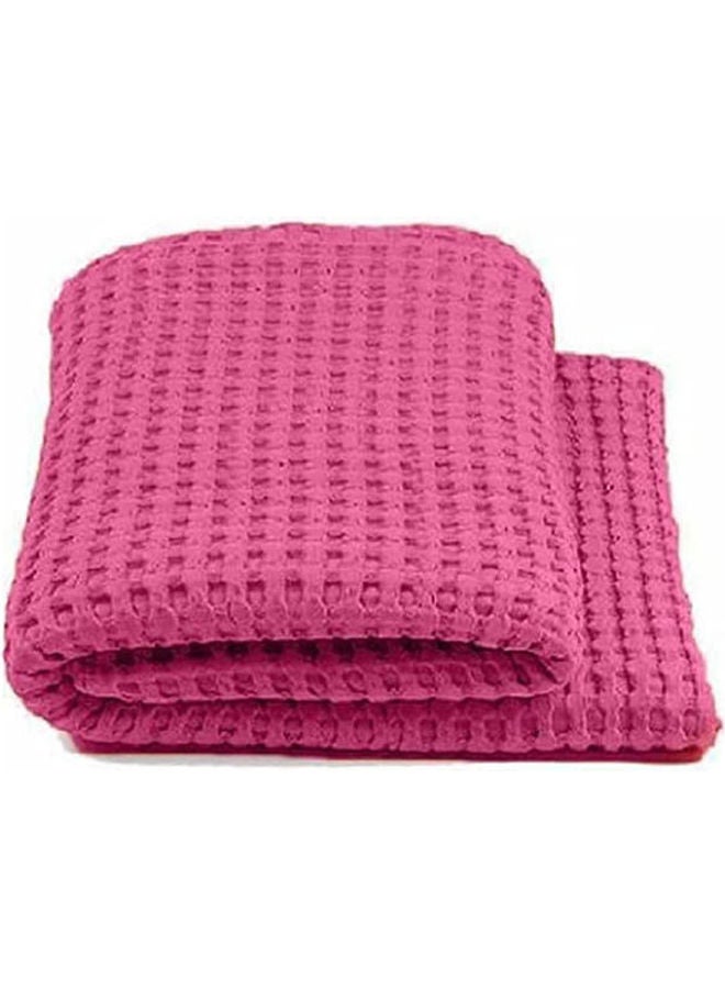 Solid Double Bedspread Combination Pink
